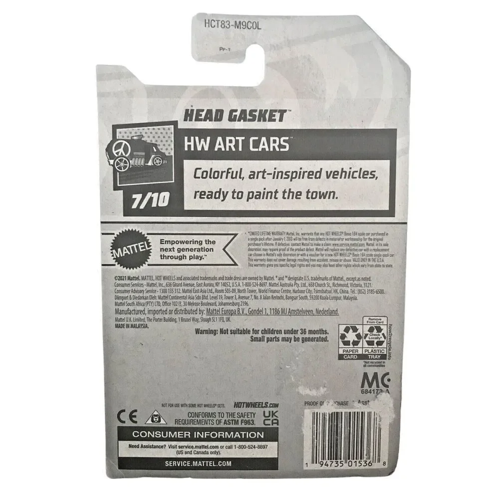 Hot Wheels 2022 - Head Gasket - HW Art Cars‎ 7/10 Gray 184/250